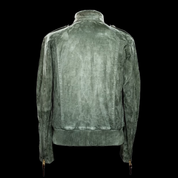 Robbert | Retro Suède Jas in de kleur Groen voor heren in Heritage stijl geschikt voor alle seizoenen.