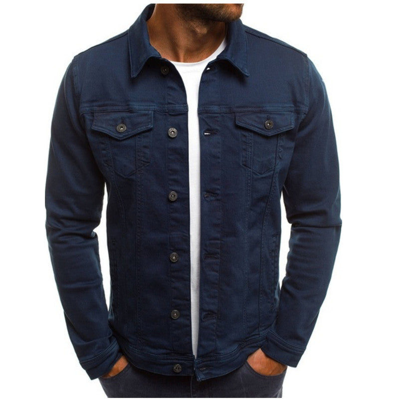 Roland | Casual Heren Denim Jack in de kleur Donkerblauw voor heren in Heritage stijl ideaal voor de herfst.