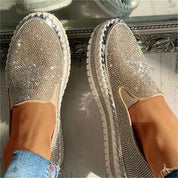 Rosan | Comfy glitter loafers voor dames in de kleur Zwart voor dames in Party stijl geschikt voor alle seizoenen.