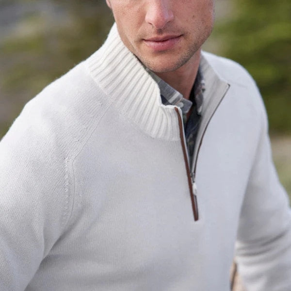 Louis | Warm cashmere zipper turtleneck sweater afbeelding 1