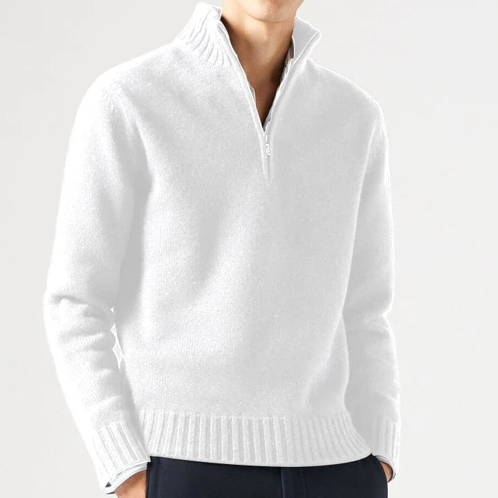Louis | Warm cashmere zipper turtleneck sweater afbeelding 4