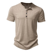 Safwan | Zomer V-hals T-shirts in de kleur Khaki voor heren in stijl ideaal voor de zomer.