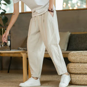 Såke | Katoenen pantalon in de kleur Beige voor heren in Formal stijl geschikt voor alle seizoenen.