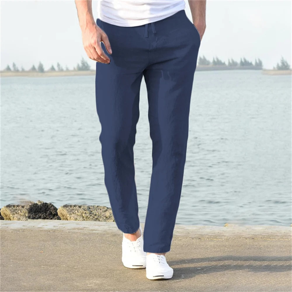 Sander | Heren casual broek in de kleur Marineblauw voor heren in stijl ideaal voor de winter