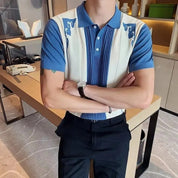 Sandor | Zakelijk Polo T-shirt in de kleur Blauw voor heren in Formal stijl ideaal voor de lente.