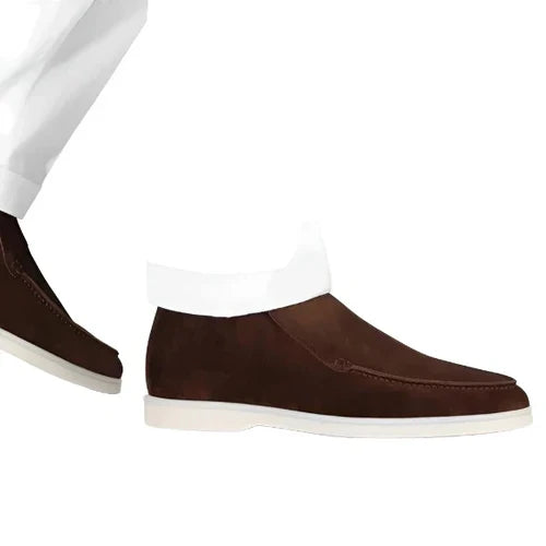 Sergio | Suède hoge loafers voor mannen in de kleur Beige voor heren in Heritage stijl geschikt voor alle seizoenen.
