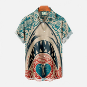 Shark | Stijlvol Zomerhemd in de kleur Blauw voor heren in stijl ideaal voor de zomer.