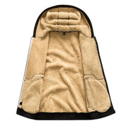 Sherpa | Wollen herenvest met capuchon in de kleur Legergroen voor heren in Lounge stijl ideaal voor de herfst.