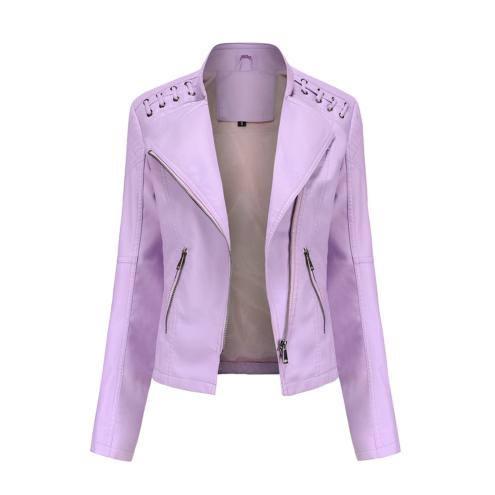 Sifra | Modieus leren jack voor dames in de kleur Lichtpaars voor dames in stijl ideaal voor de herfst.