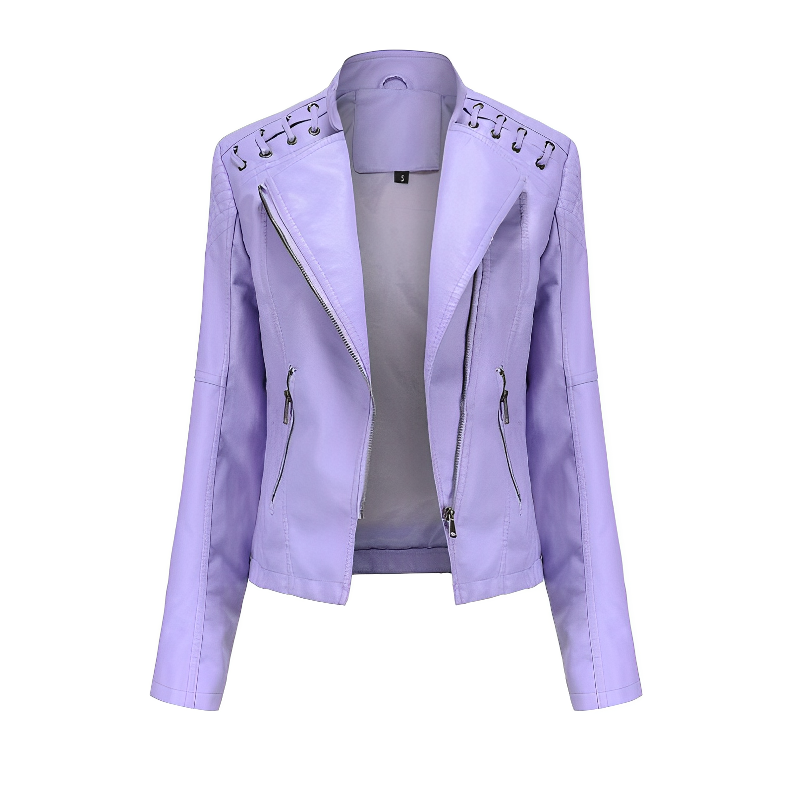 Sifra | Modieus leren jack voor dames in de kleur Violet voor dames in stijl ideaal voor de herfst.