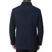 Louis | Wool cashmere detachable scarf coat afbeelding 1