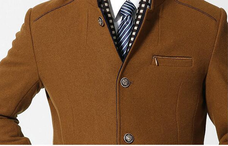 Louis | Wool cashmere detachable scarf coat afbeelding 4