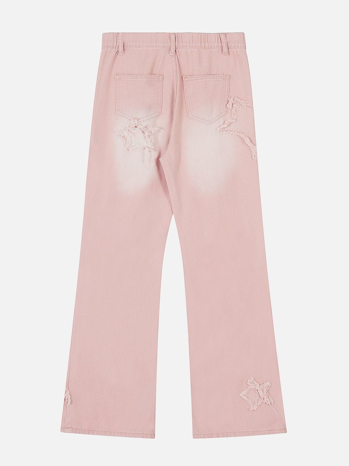 Sofie | Dames losse jeans in de kleur Roze voor dames in stijl geschikt voor alle seizoenen.