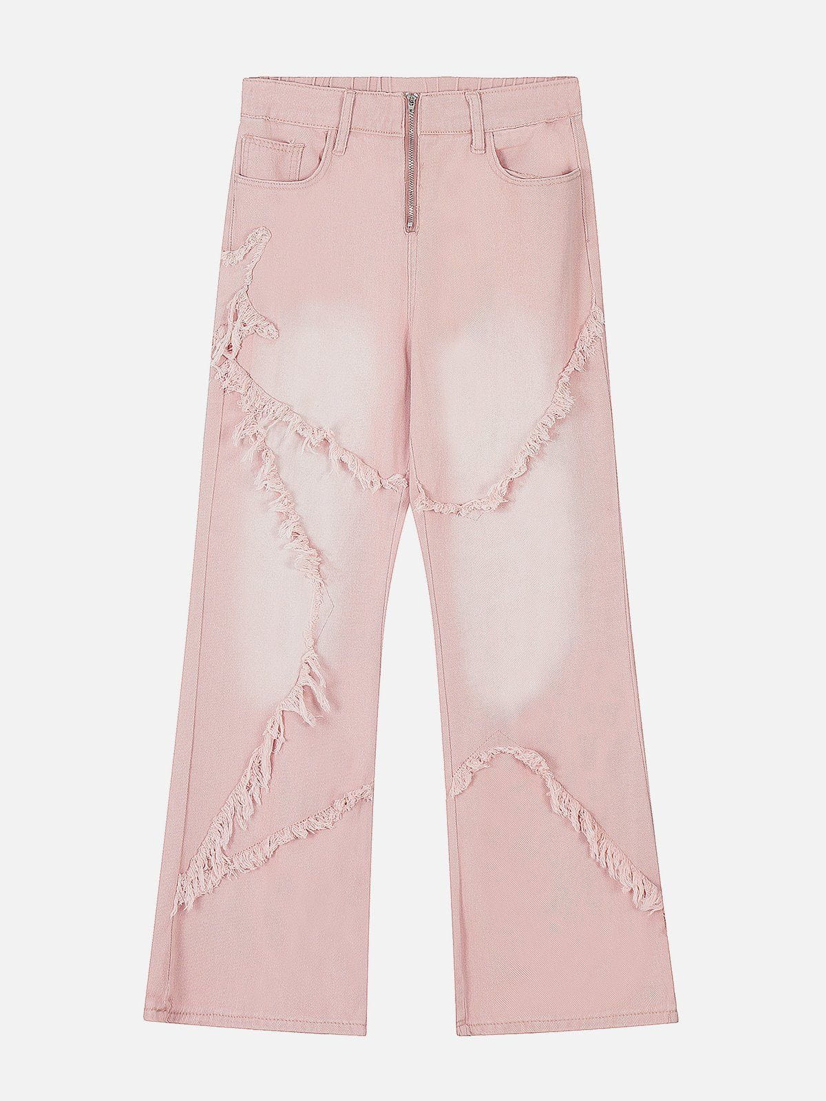 Sofie | Dames losse jeans in de kleur Roze voor dames in stijl geschikt voor alle seizoenen.