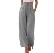 Sophia | Duurzame linnen set in de kleur Grijs voor dames in Beach stijl ideaal voor de zomer.