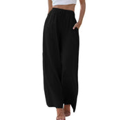 Sophia | Duurzame linnen set in de kleur Zwart voor dames in Beach stijl ideaal voor de zomer.