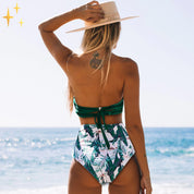 Sophie | Bikini set met hoge taille broekje en top in de kleur Blauw voor dames in Beach stijl ideaal voor de zomer.