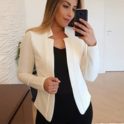 Sophie | Elegante chique blazer in de kleur Wit voor dames in Formal stijl geschikt voor alle seizoenen.