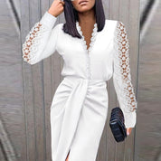 Sophie | Lange luxueuze cocktailjurk voor dames in de kleur Wit voor dames in Party stijl ideaal voor de lente.