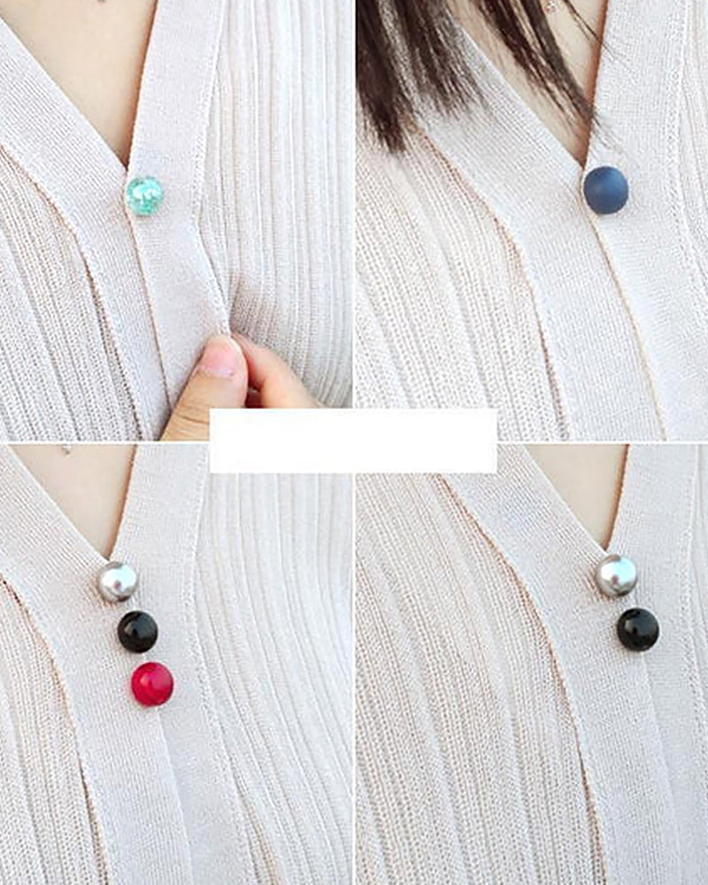 Sophie | Vaste anti-expositie spelden (10 stuks/set) in de kleur Zwart voor dames in stijl geschikt voor alle seizoenen.