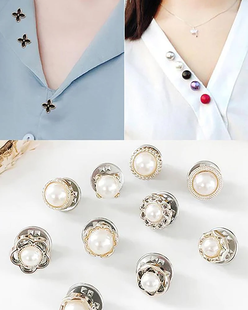 Sophie | Vaste anti-expositie spelden (10 stuks/set) in de kleur Zwart voor dames in stijl geschikt voor alle seizoenen.