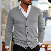 Stef Vest | Casual cardigan voor heren in de kleur Donkerrood voor heren in stijl geschikt voor alle seizoenen.
