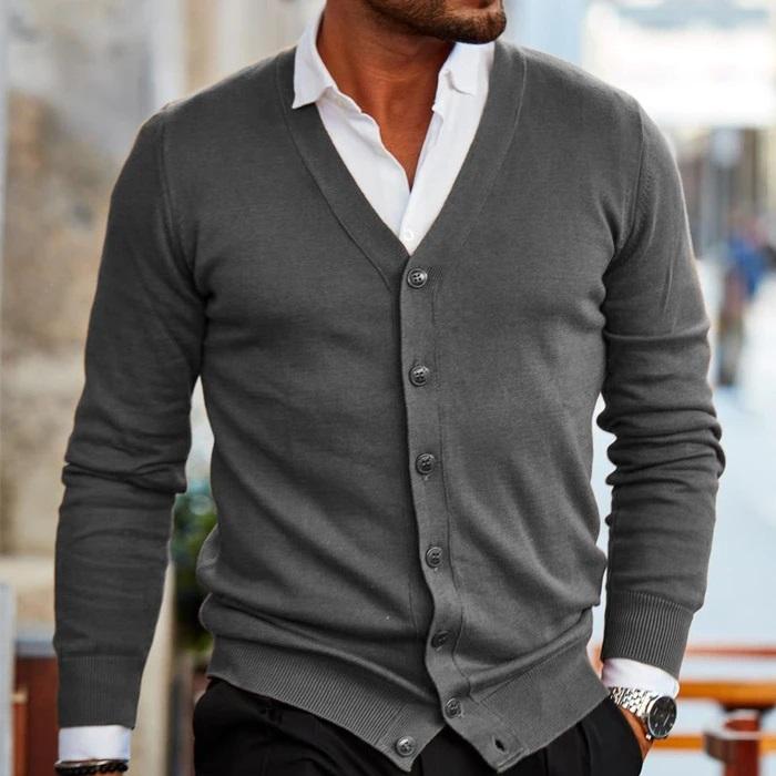 Stef Vest | Casual cardigan voor heren in de kleur Grijs voor heren in stijl geschikt voor alle seizoenen.