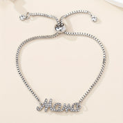 Mooie Mama Letter Bedelarmband met Nepdiamanten