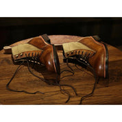 Stijn | Vintage leren laarzen in de kleur Bruin voor heren in stijl ideaal voor de winter