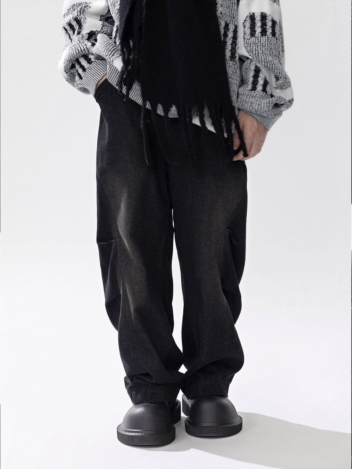 Sven | Baggy jeans voor heren in de kleur Zwart voor heren in Streetwear stijl geschikt voor alle seizoenen.