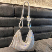 Sylvie Bag | Unieke tas om je outfit een upgrade te geven in de kleur Zilver voor dames in stijl geschikt voor alle seizoenen.