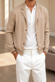 Teun | Stijlvol Casual Pakjack met Colbertkraag