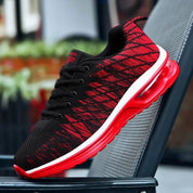 Thijs | Heren lichtgewicht ademende sneakers in de kleur Rood voor heren in Smart-casual stijl geschikt voor alle seizoenen.