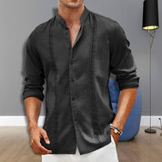 Thijs | Stijlvol herenoverhemd in de kleur Zwart voor heren in stijl ideaal voor de lente.