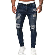 Thomas | Kokerjeans van denim in de kleur Blauw voor heren in Heritage stijl ideaal voor de herfst.