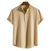 Thomas | Zomerse Casual Overhemd in de kleur Beige voor heren in stijl ideaal voor de zomer.