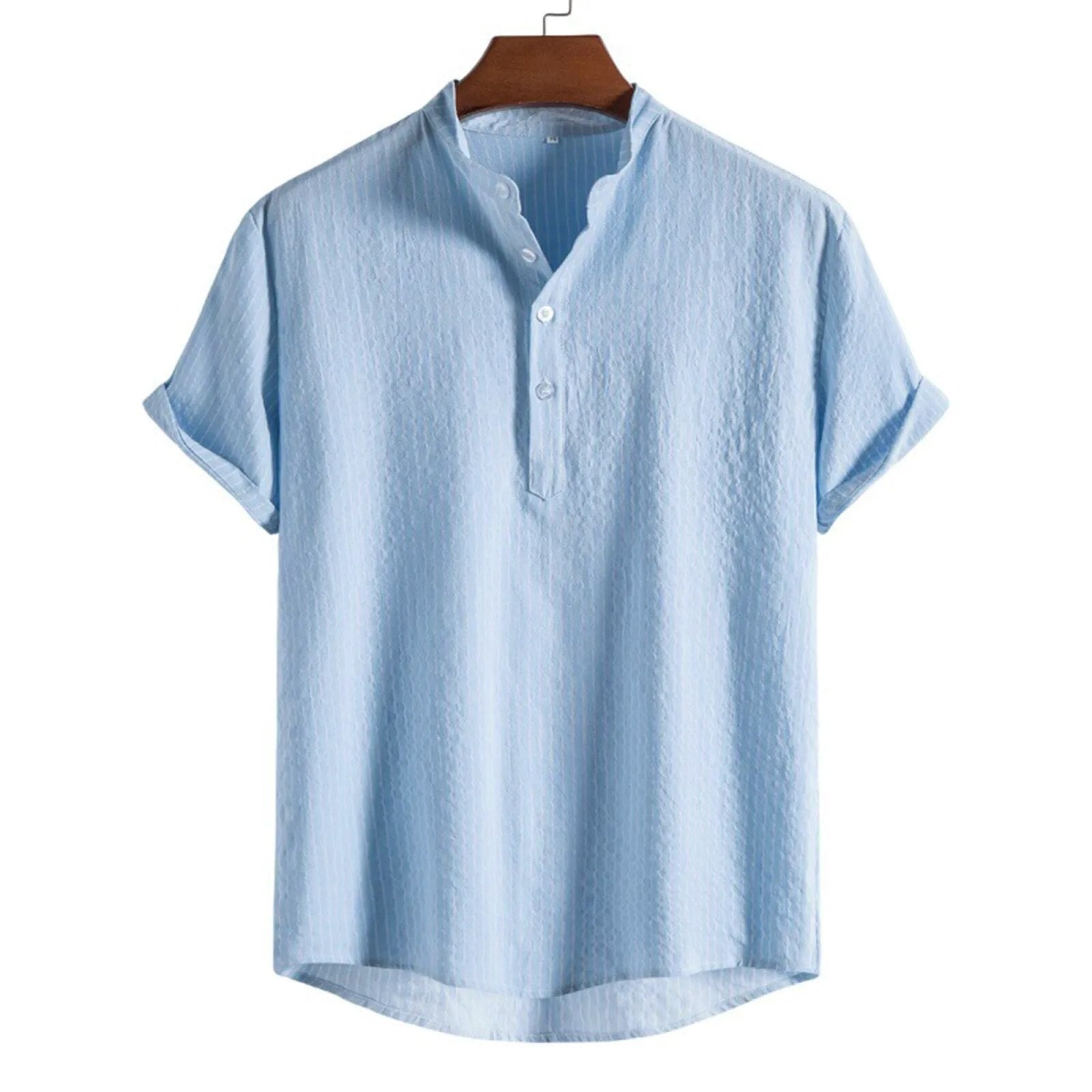 Thomas | Zomerse Casual Overhemd in de kleur Blauw voor heren in stijl ideaal voor de zomer.