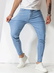 Tom | Stretch Slim-Fit Jeans in meerdere kleuren in de kleur Lichtblauw voor heren in Formal stijl geschikt voor alle seizoenen.