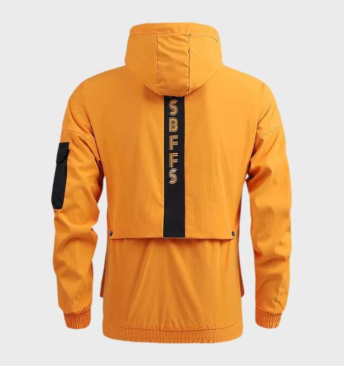 Tom | Warme, lichtgewicht waterdichte jas met zakken en capuchon in de kleur Grijs voor heren in Outdoor stijl ideaal voor de herfst.