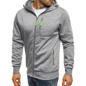 Tommy | Heren wollen hoodie met rits in de kleur Lichtgrijs voor heren in Lounge stijl geschikt voor alle seizoenen.