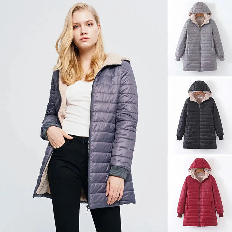 Tommy | Losse donsjas met capuchon voor dames in de kleur Groen voor dames in Outdoor stijl ideaal voor de winter