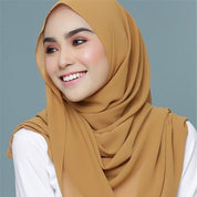 Vardi | Ultralichte & comfortabele chiffon hijab in de kleur Khaki voor dames in stijl geschikt voor alle seizoenen.
