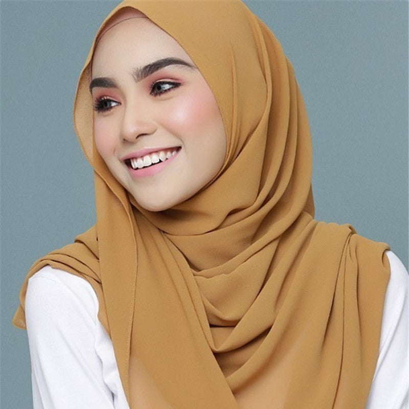Vardi | Ultralichte & comfortabele chiffon hijab in de kleur Khaki voor dames in stijl geschikt voor alle seizoenen.