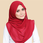 Vardi | Ultralichte & comfortabele chiffon hijab in de kleur Rood voor dames in stijl geschikt voor alle seizoenen.