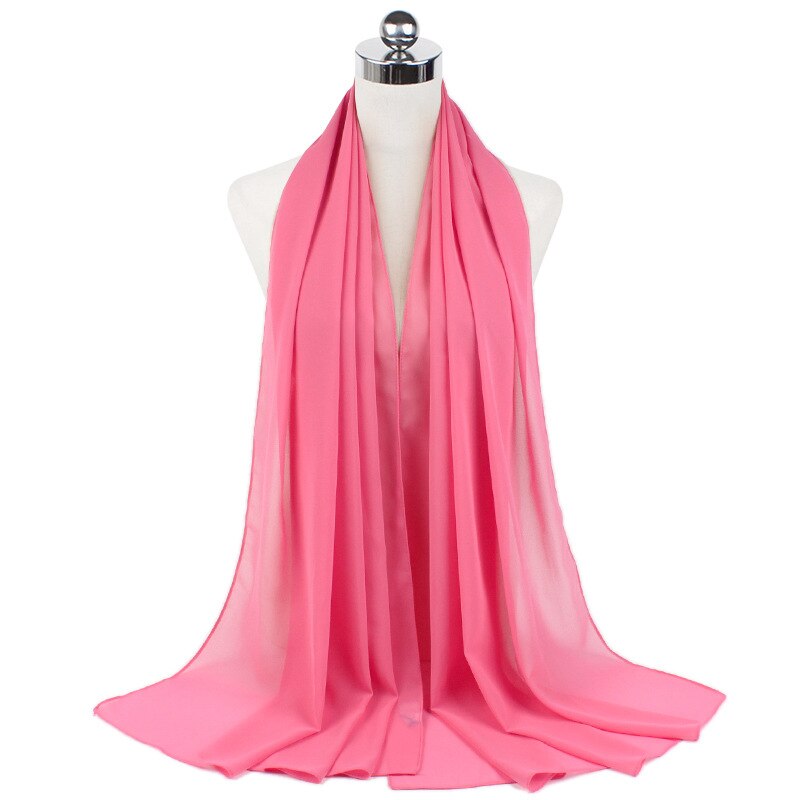 Vardi | Ultralichte & comfortabele chiffon hijab in de kleur Roze voor dames in stijl geschikt voor alle seizoenen.
