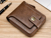 Vintage Lederen Portemonnee | Klassiek & Stijlvol in de kleur Bruin voor heren in Heritage stijl geschikt voor alle seizoenen.