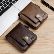 Vintage Lederen Portemonnee | Klassiek & Stijlvol in de kleur Zwart voor heren in Heritage stijl geschikt voor alle seizoenen.