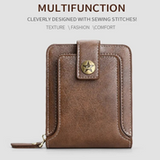 Vintage Lederen Portemonnee | Klassiek & Stijlvol in de kleur Zwart voor heren in Heritage stijl geschikt voor alle seizoenen.