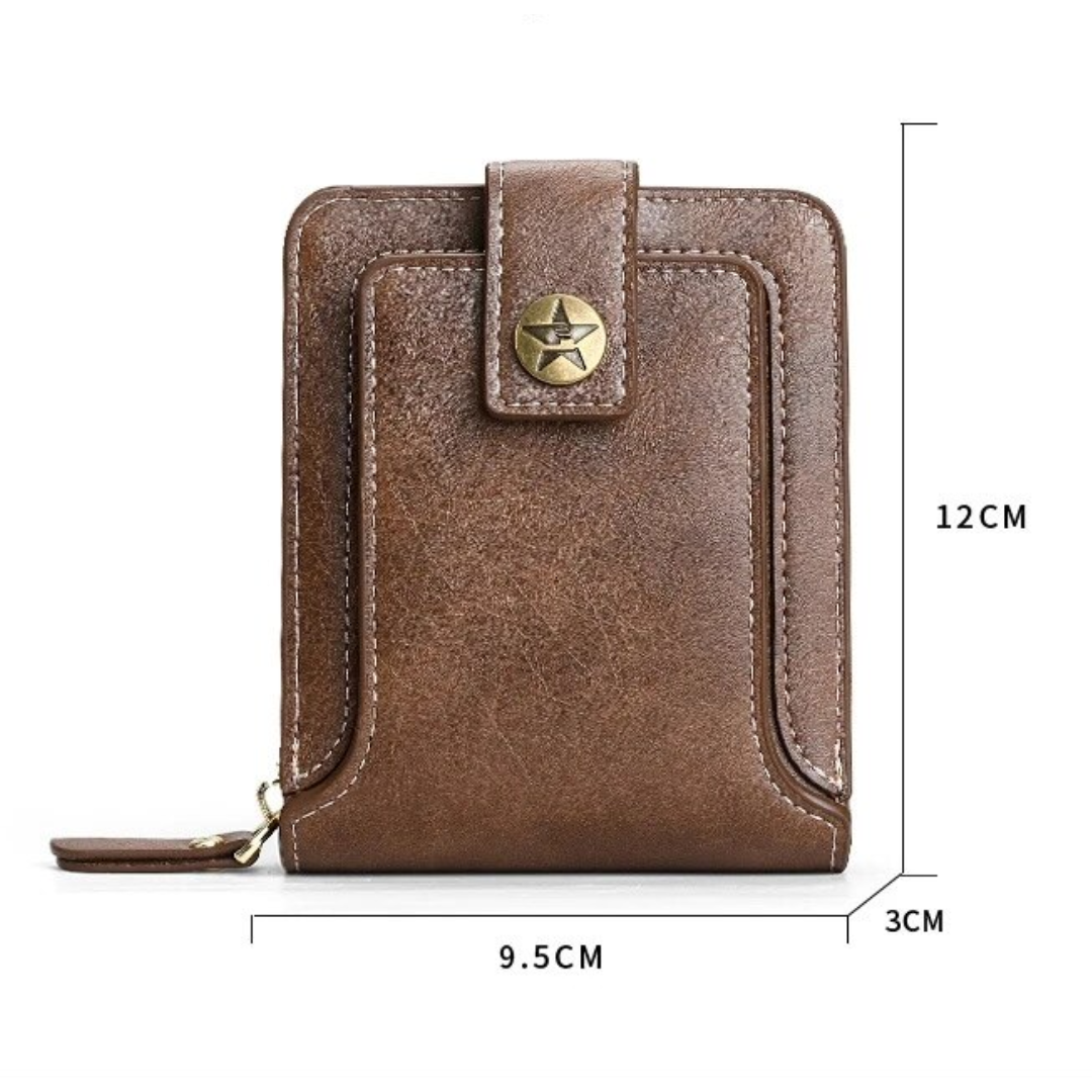 Vintage Lederen Portemonnee | Klassiek & Stijlvol in de kleur Zwart voor heren in Heritage stijl geschikt voor alle seizoenen.