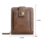 Vintage Lederen Portemonnee | Klassiek & Stijlvol in de kleur Zwart voor heren in Heritage stijl geschikt voor alle seizoenen.